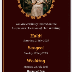 Wedding invitation card